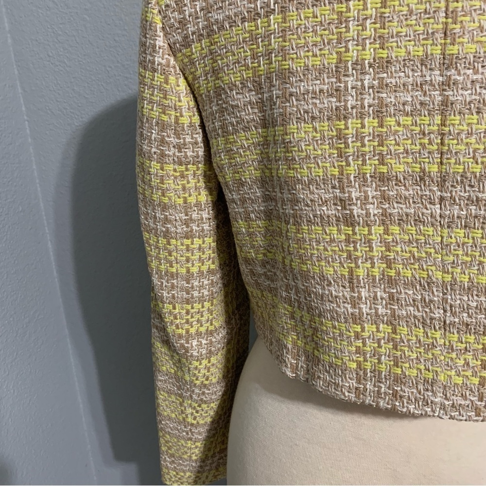 Zara Bloggers Fav‎ Luxury Cropped Textured Lapel Collar Long Sleeves Size M - Picture 15 of 15